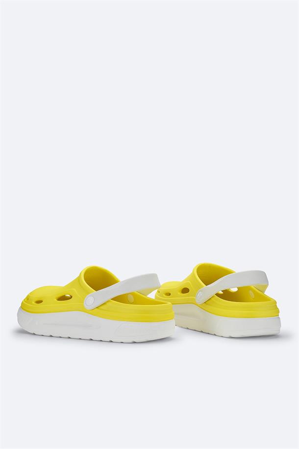 White-Yellow Eva Slides