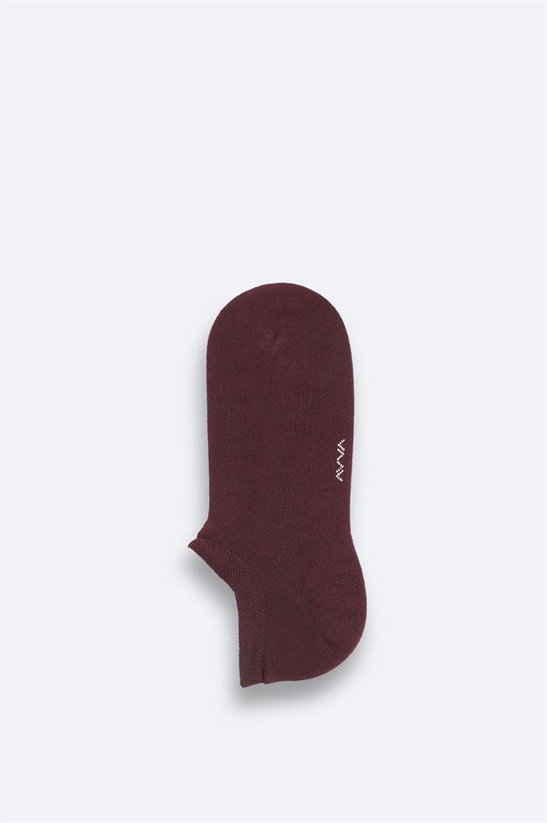 Burgundy Footie Socks