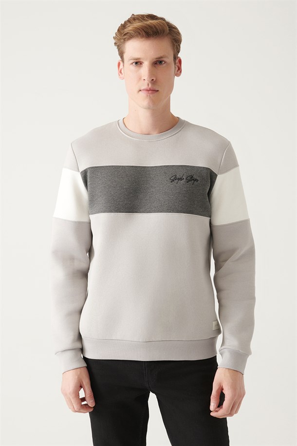 Blok Renkli Sweatshirt