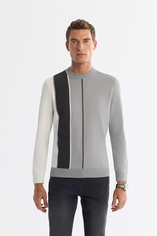 Grey Crew Neck Jumper