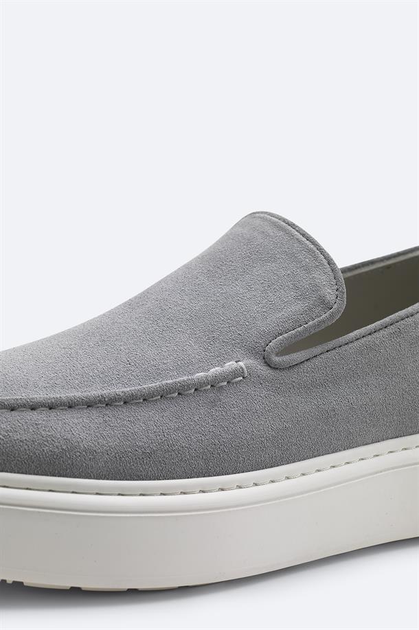 Gri Loafer Ayakkabı
