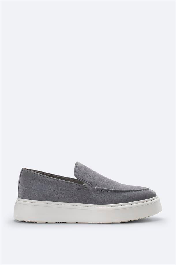 Gri Loafer Ayakkabı