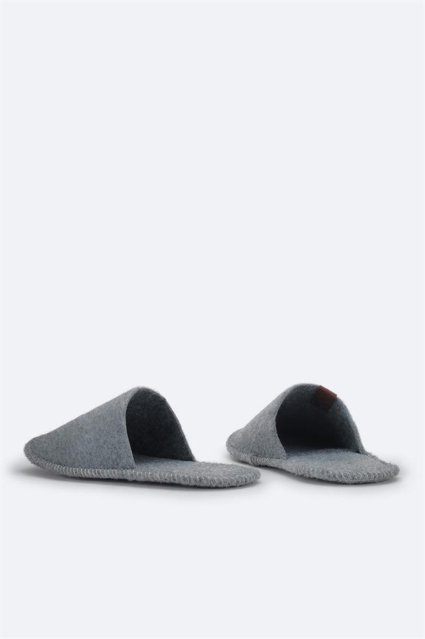 Grey Felt Slippers