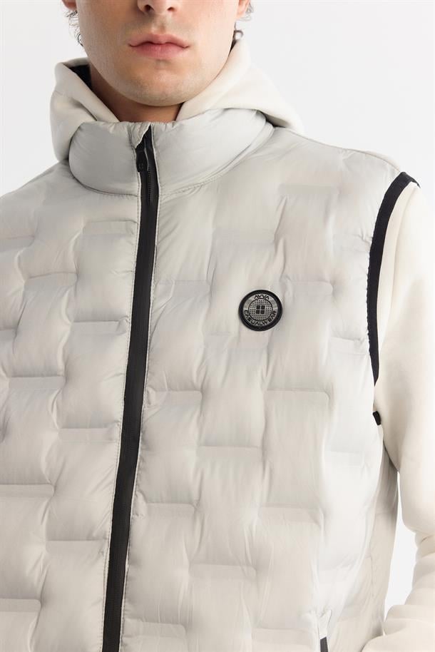 Grey Windproof Lightweight Puffer Gilet