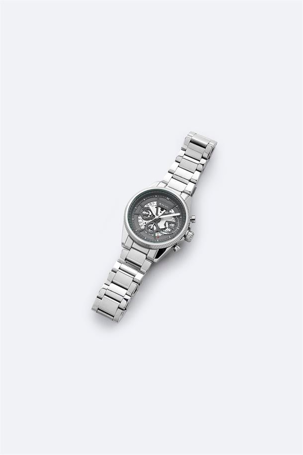 Gümüş Rengi Metal Saat