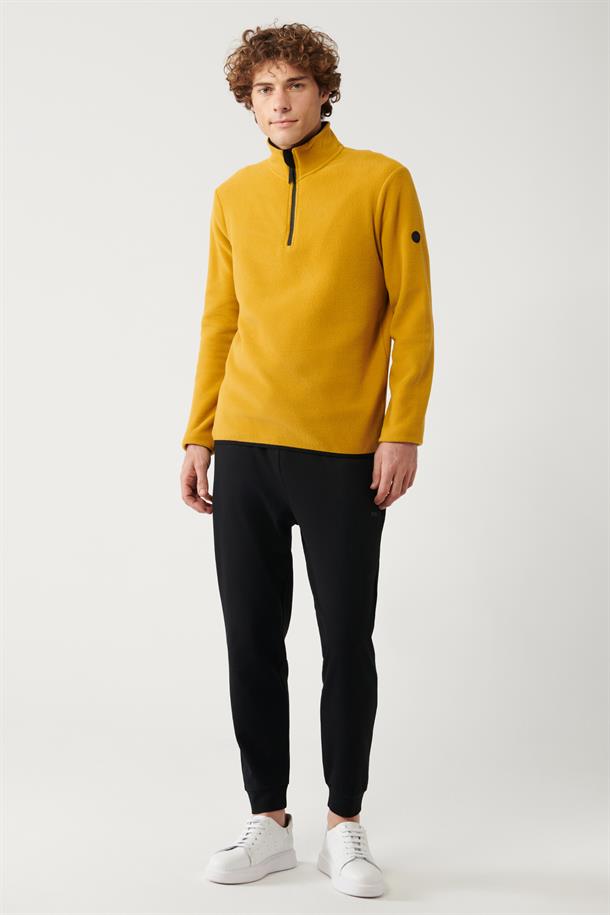 Mustard Half Zip Sweatshirt