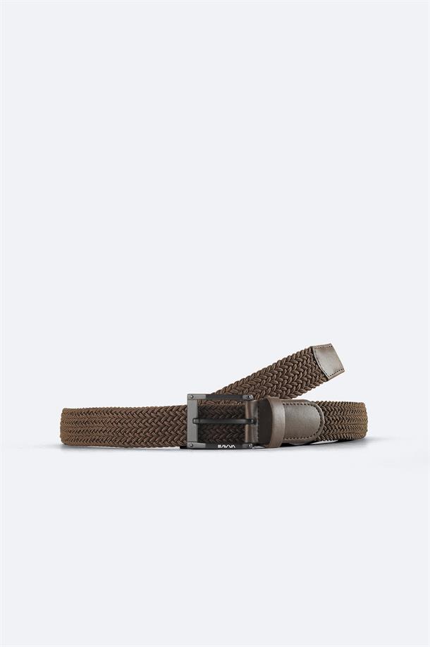 Brown Braided Belt