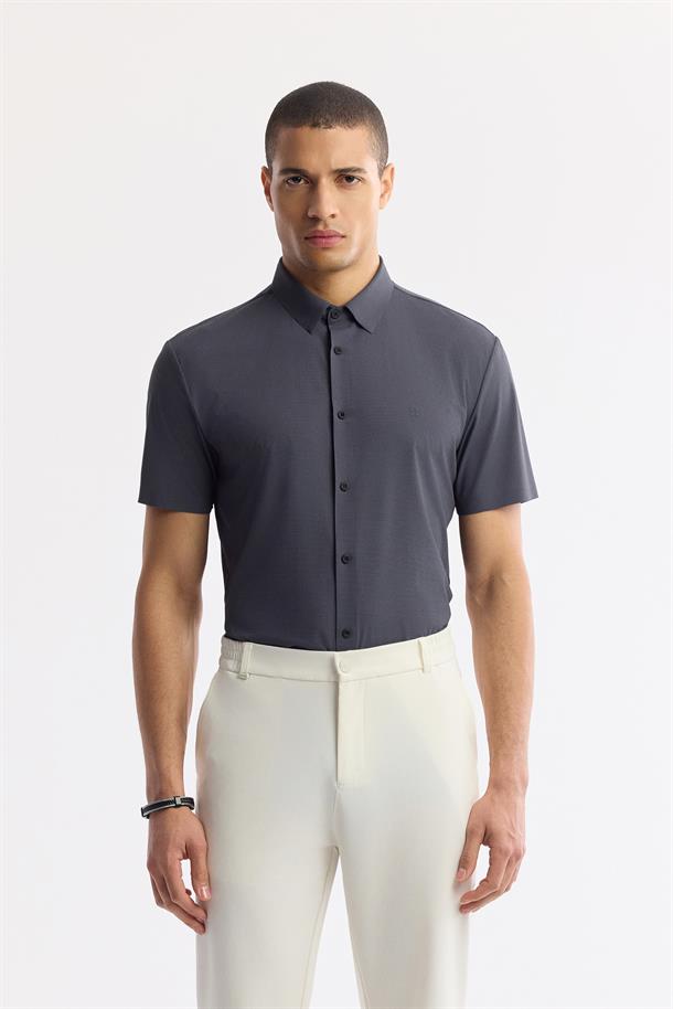 Kırık Beyaz Yanı Lastikli Teknik Kumaş Nora Slim Fit Pantolon
