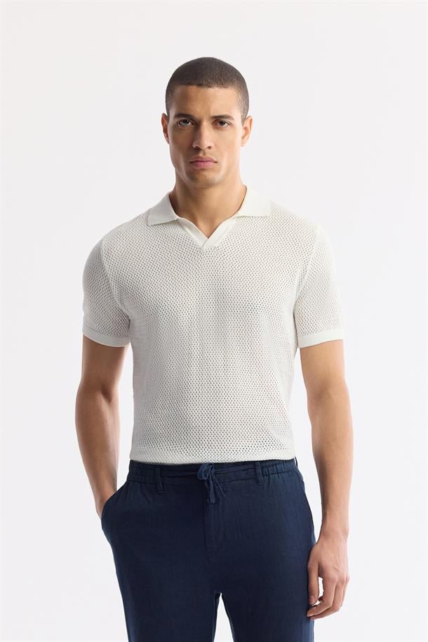 Lacivert Beli Lastikli %100 Keten Pantolon
