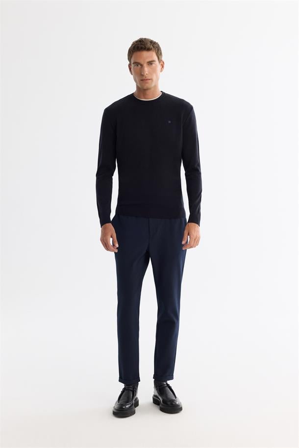 Navy Crew Neck Jumper