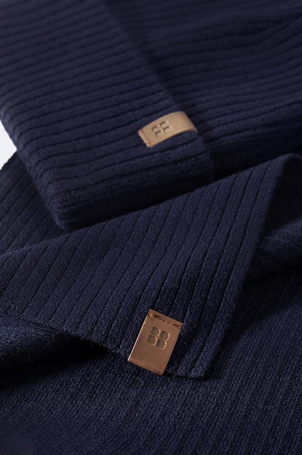 Navy Scarf and Beanie Set