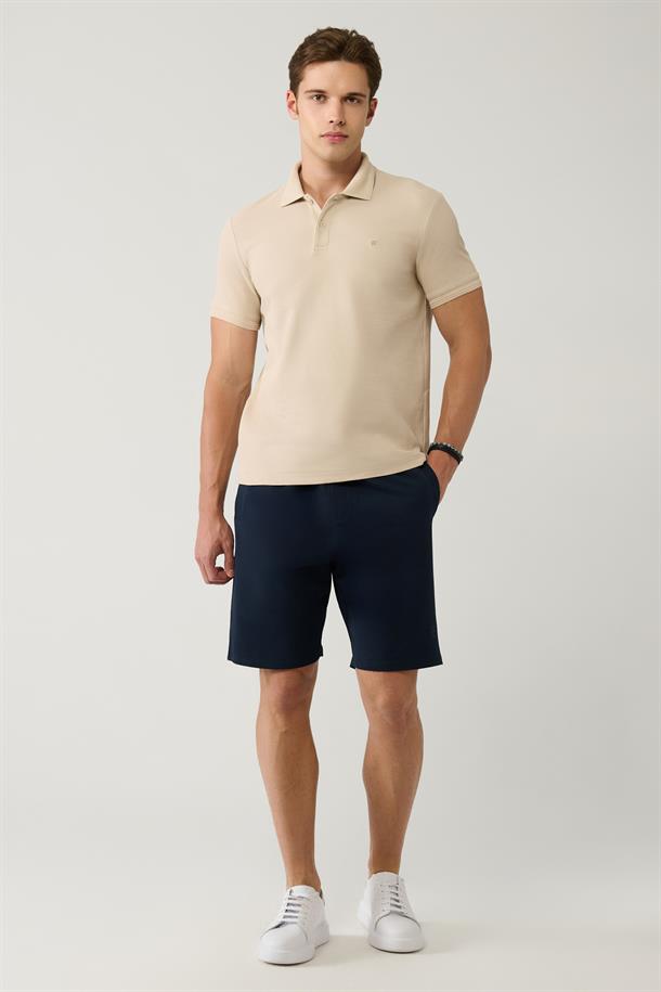 Navy Relaxed Fit Drawstring Shorts