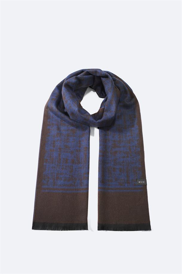 Navy-Brown Scarf