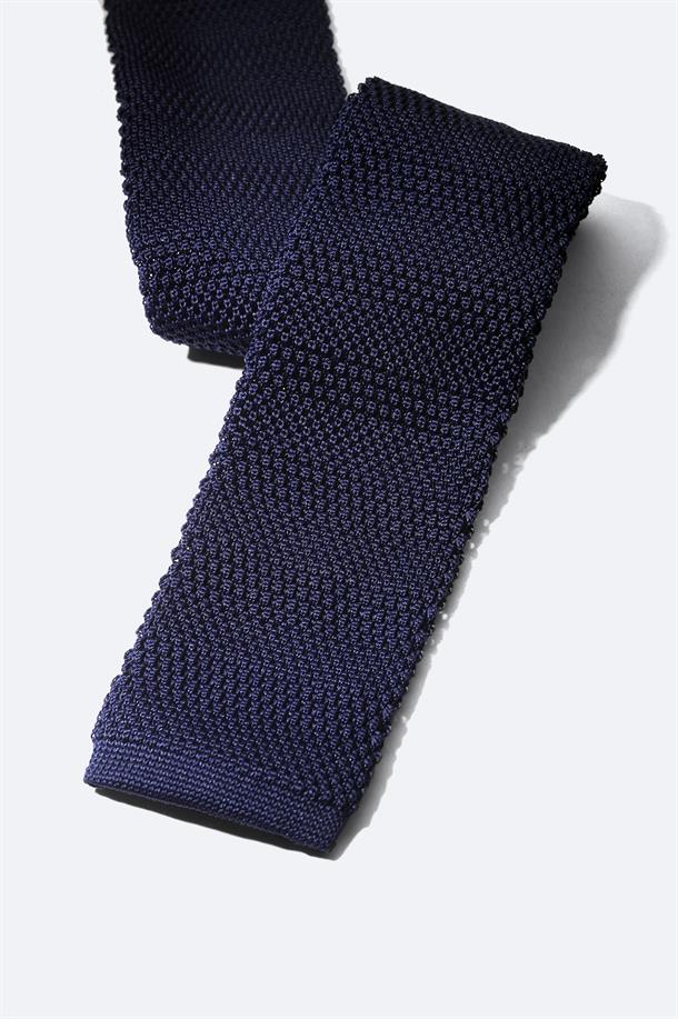 Navy Knit Tie