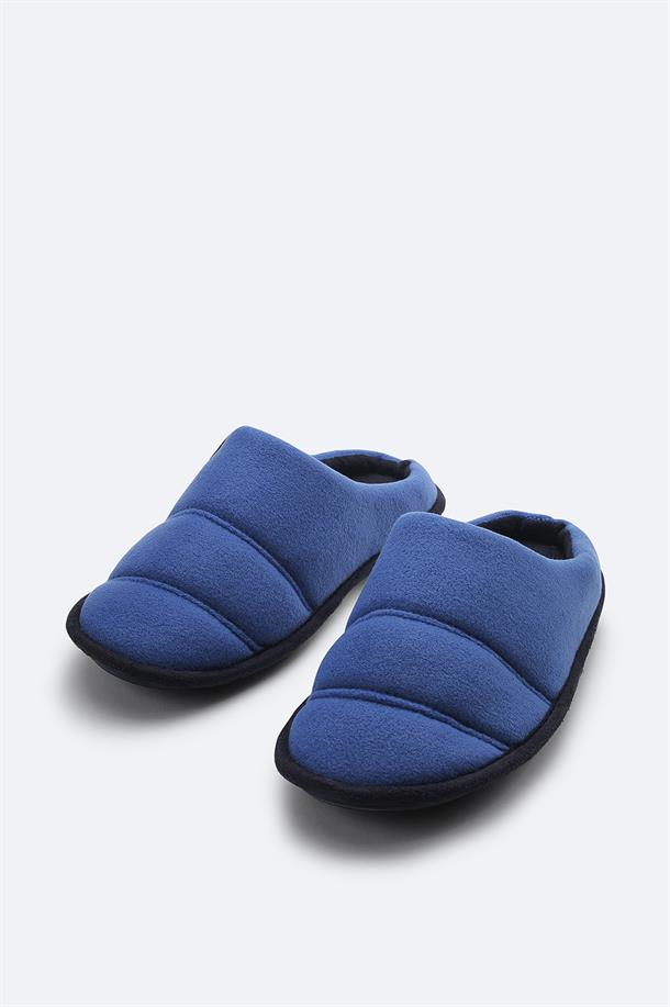 Blue Wool Slippers