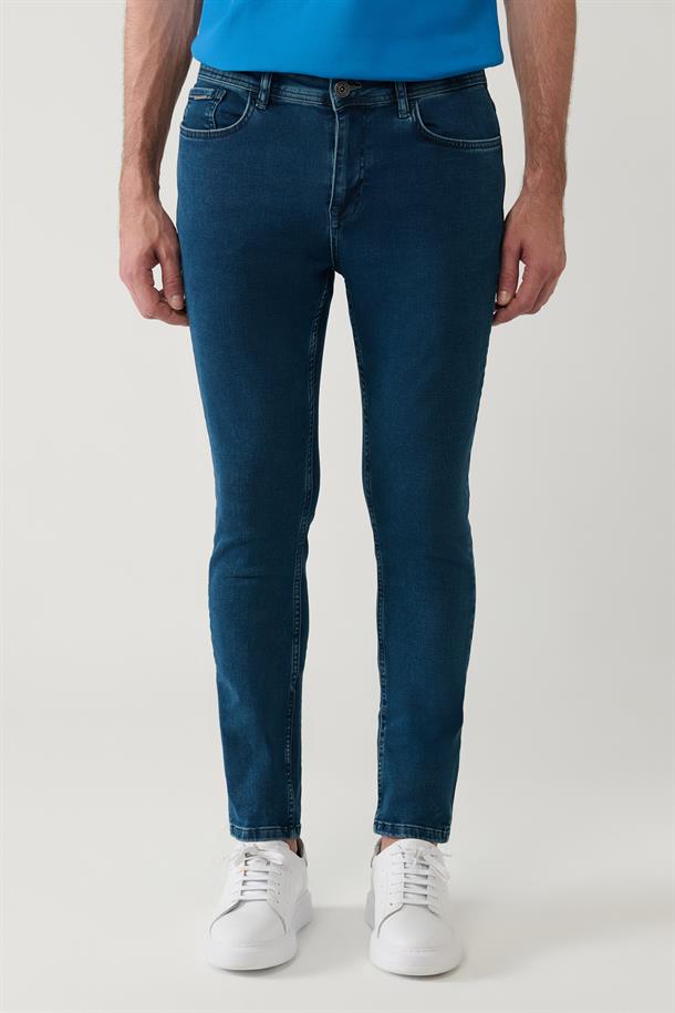 Mavi Jean Pantolon Taş Yıkamalı Esnek Slim Fit
