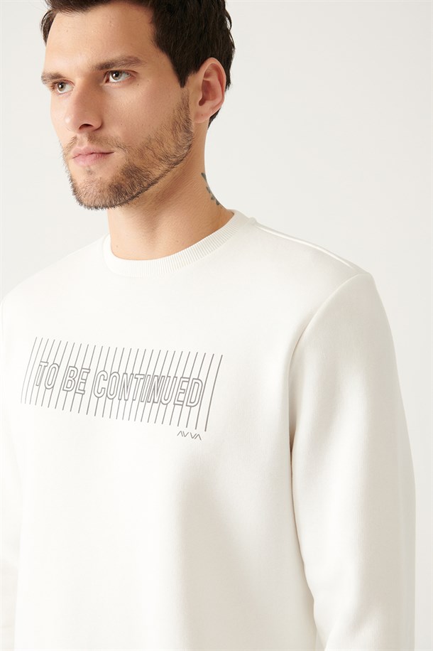 Reflektör Baskılı Sweatshirt