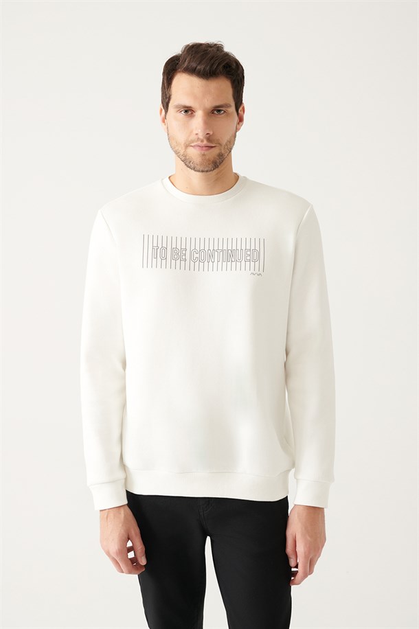 Reflektör Baskılı Sweatshirt