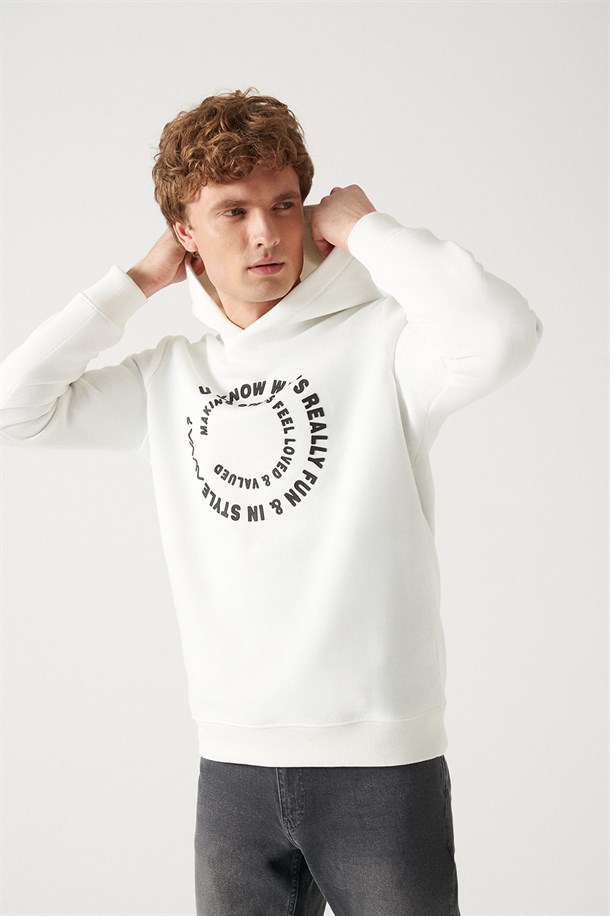 Reflektör Baskılı Sweatshirt