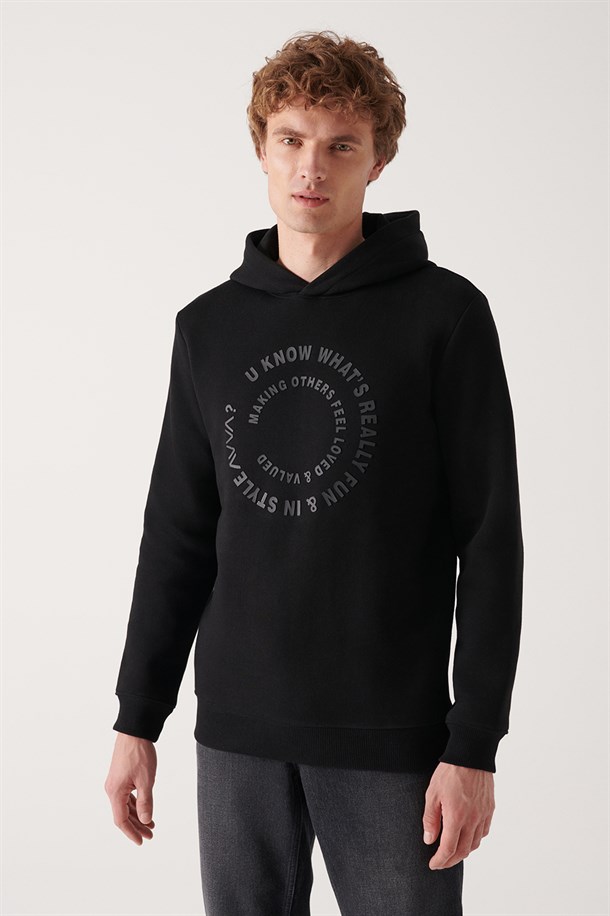 Reflektör Baskılı Sweatshirt