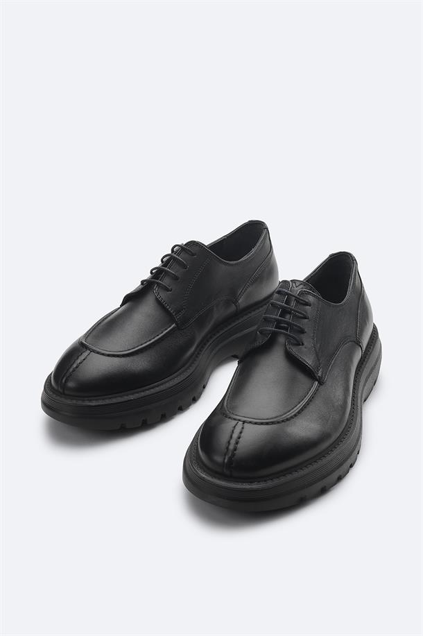 Black Leather Casual Shoes