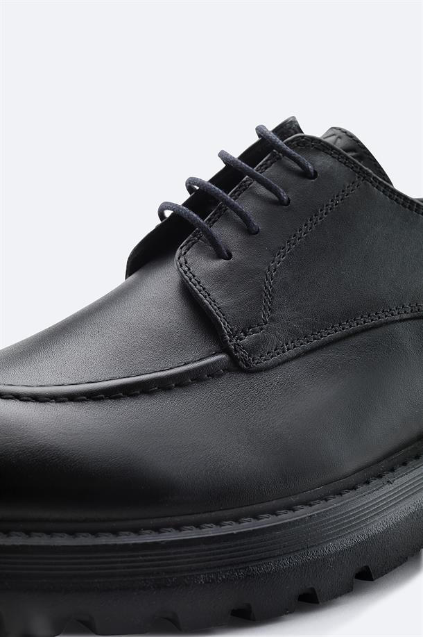 Black Leather Casual Shoes