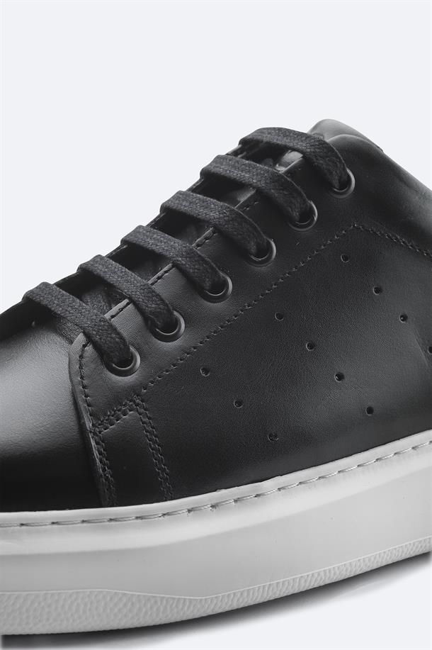 Black Leather Casual Shoes