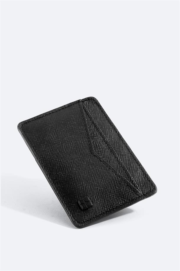 Black Leather Card Holder