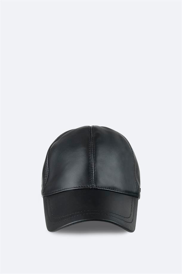 Black Leather Cap