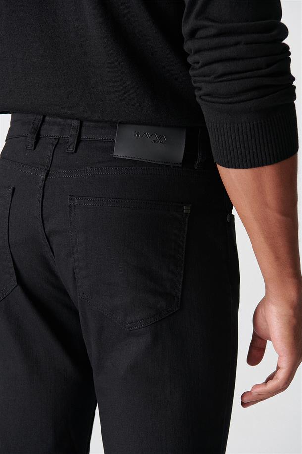 Siyah 5 Cepli Comfort Slim Fit Pantolon