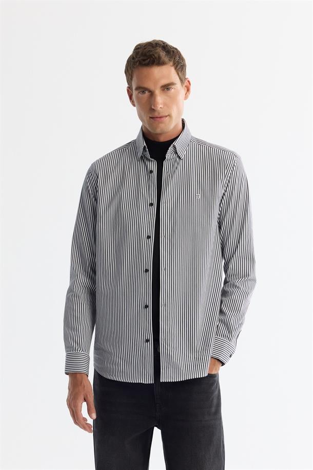 Black Striped Shirt