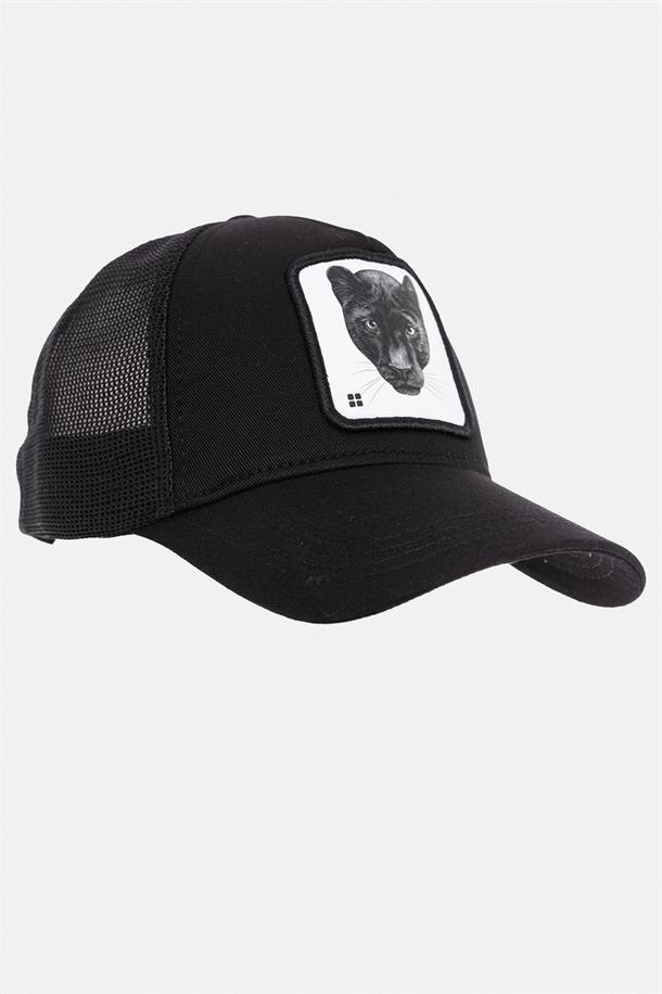 Siyah Aplike Armalı Spor Şapka