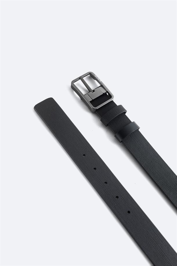 Black Double Sided Leather Belt