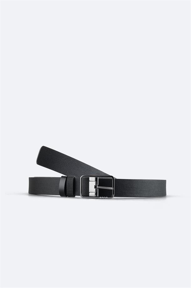 Black Double Sided Leather Belt