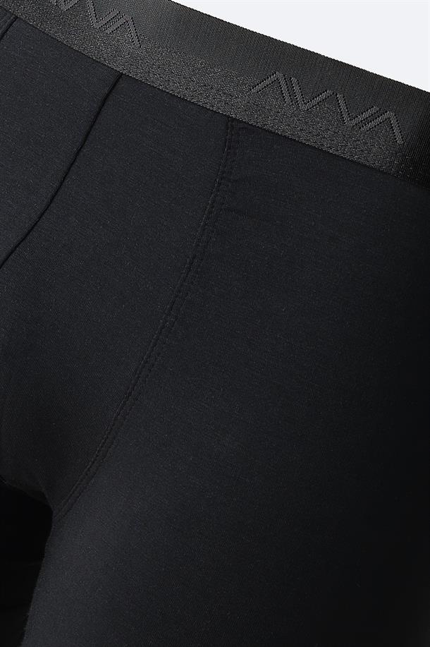 Siyah Düz Basic Soft Touch Tekli Boxer