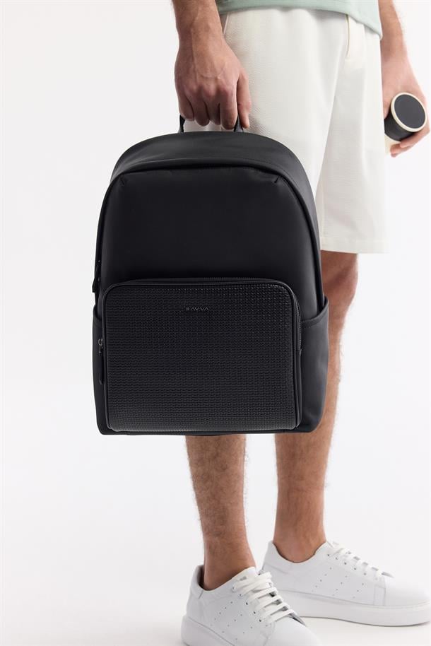 Black Leather Backpack