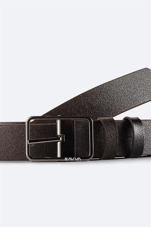 Black-Brown Leather Belt