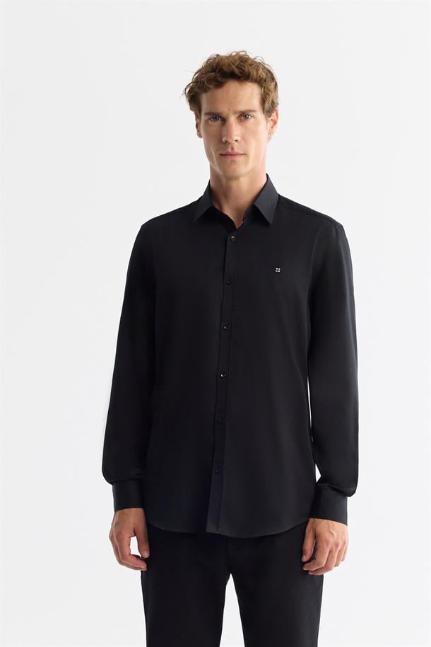 Black Cotton Shirt