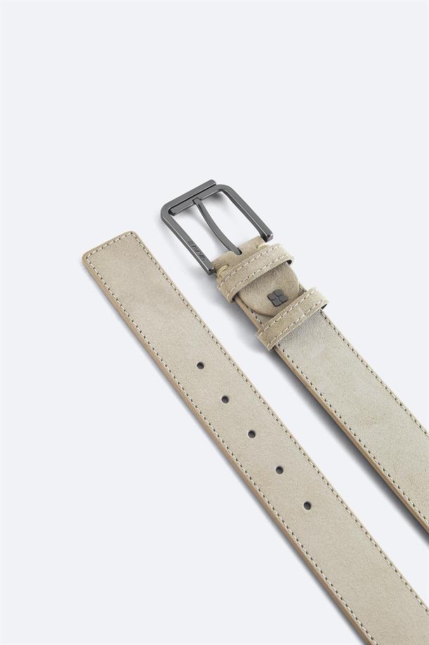 Stone Suede Leather Belt