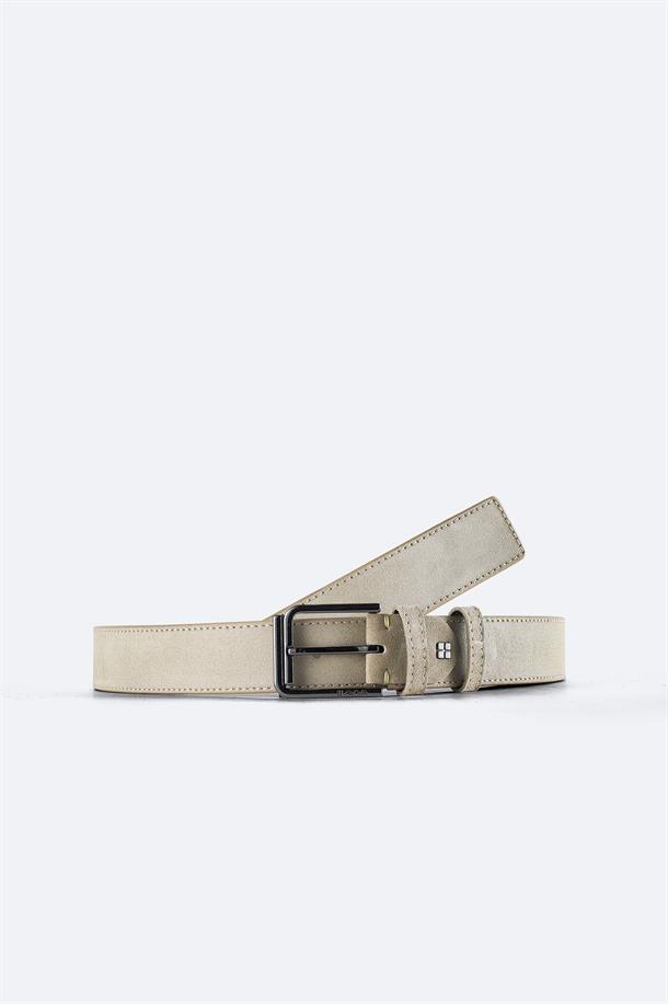 Stone Suede Leather Belt