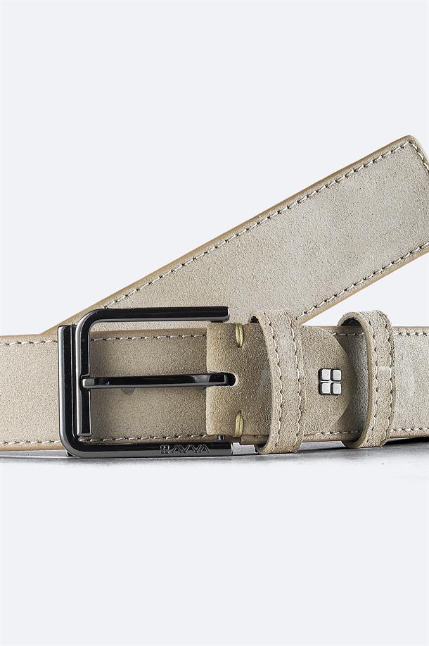 Stone Suede Leather Belt