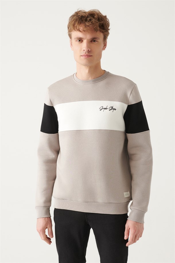 Blok Renkli Sweatshirt