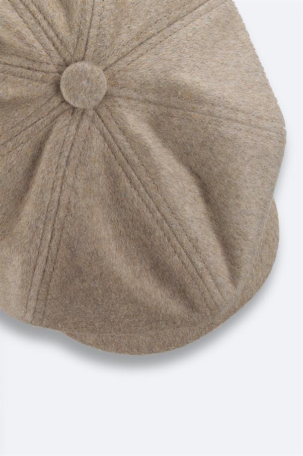 Mink Wool Blend Flat Cap