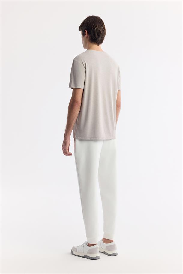 Vizon Bisiklet Yaka Baskılı Shoft Touch Flamlı T-Shirt