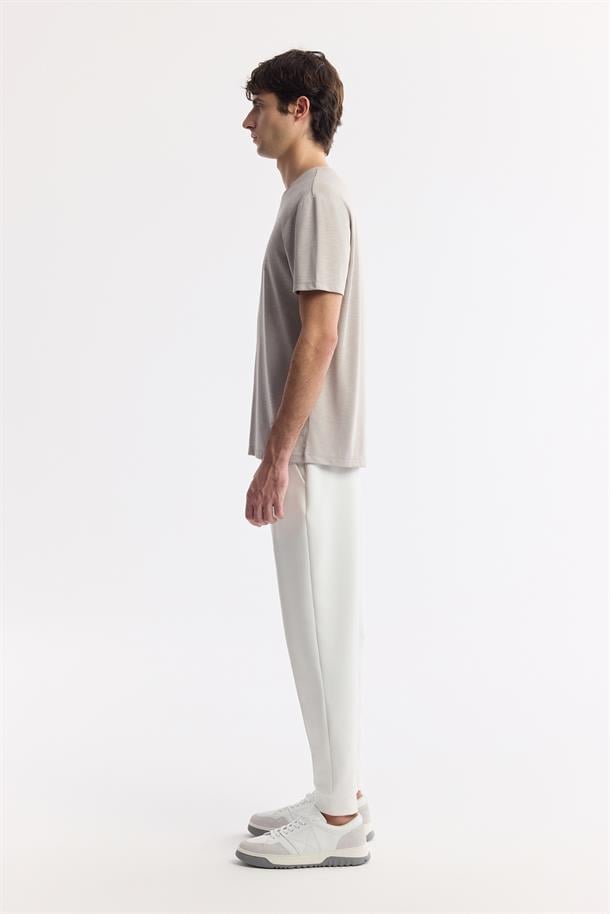 Vizon Bisiklet Yaka Baskılı Shoft Touch Flamlı T-Shirt
