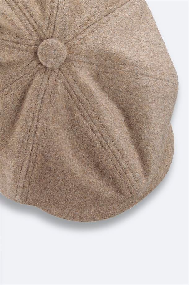 Mink Wool Blend Flat Cap