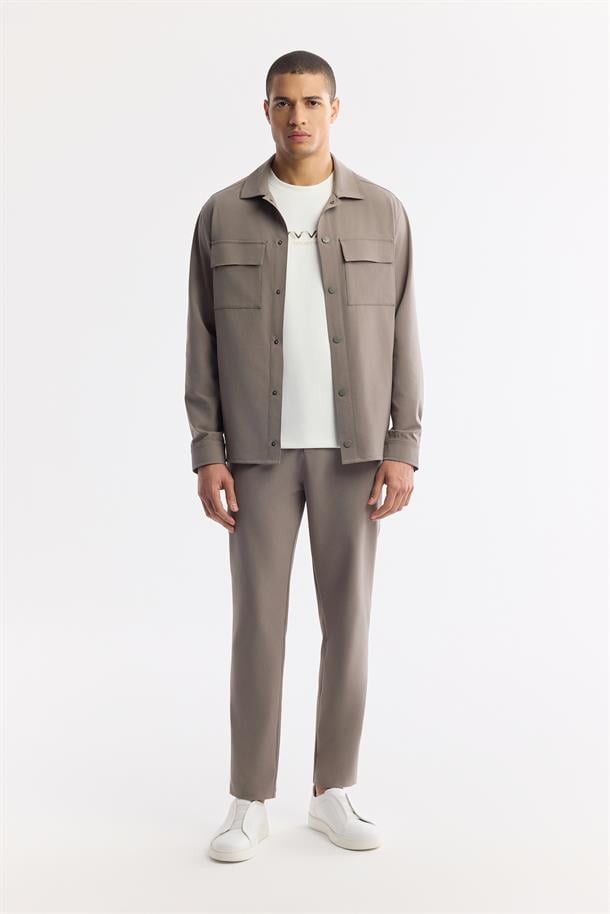 Vizon Yanı Lastikli Teknik Kumaş Nora Slim Fit Pantolon