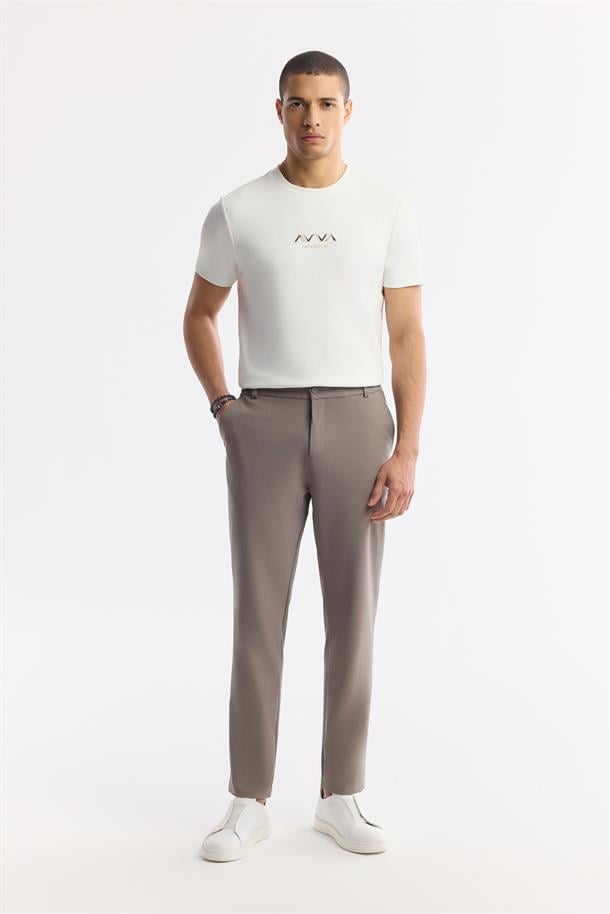 Vizon Yanı Lastikli Teknik Kumaş Nora Slim Fit Pantolon