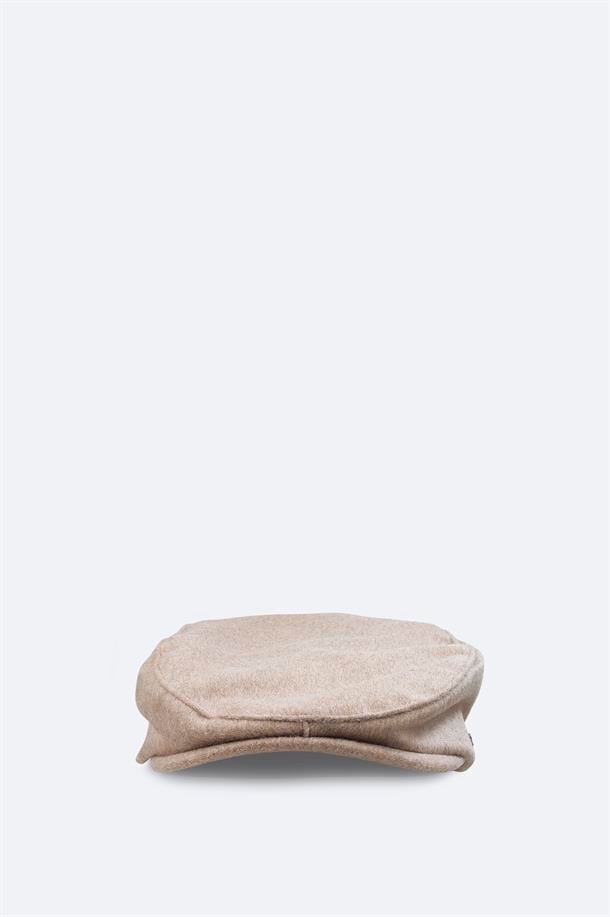 Mink Wool Blend Flat Cap