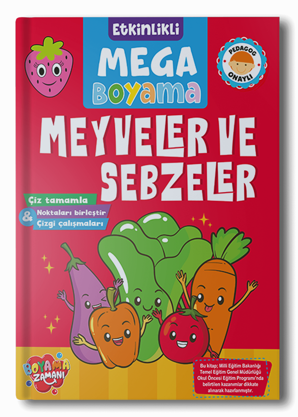 Etkinlikli Mega Boyama – Meyveler ve Sebzeler - 9786258482393